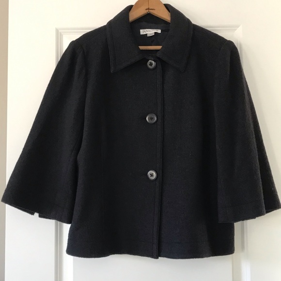 Pendleton Cropped Black Wool Swing Style Jacket Sz Lrg (runs small) - Picture 5 of 11